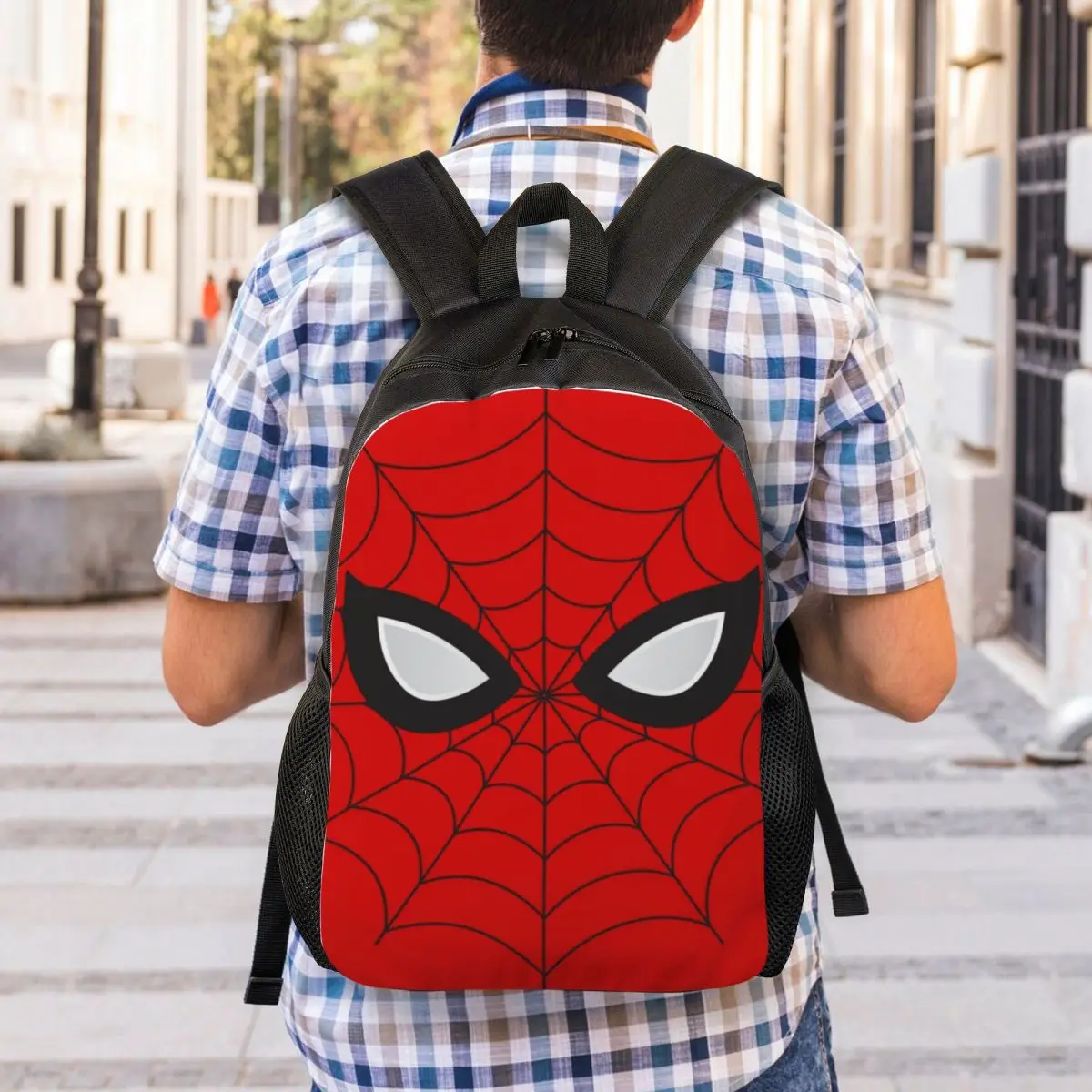 Custom Spider Red Web Travel Backpack Men Women School Laptop Bookbag Cartoon College Student Daypack Bags