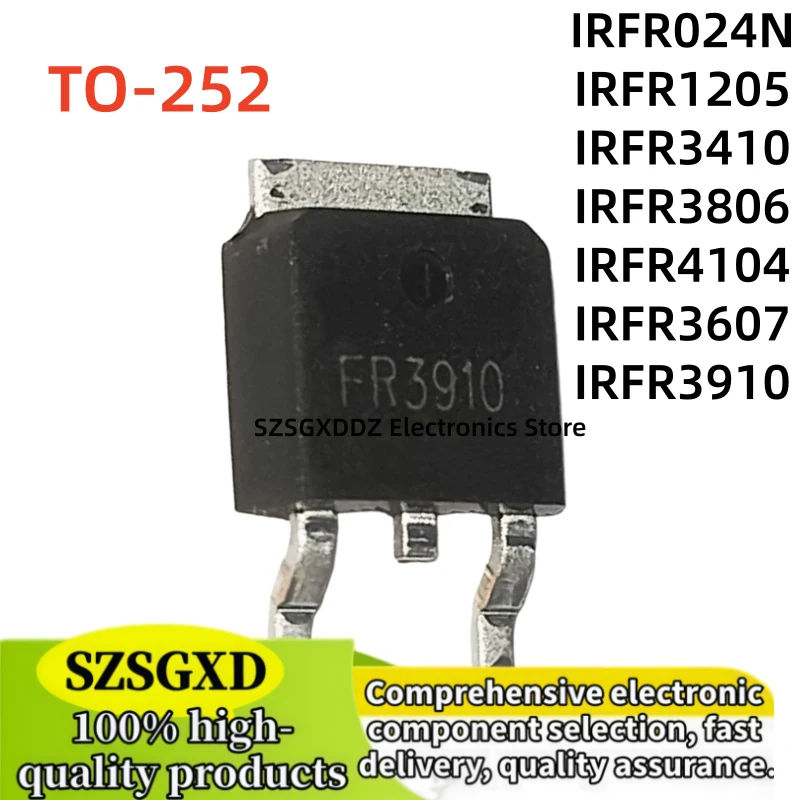 10-20Uds  IRFR024N IRFR1205 IRFR3410 IRFR3806 IRFR4104 IRFR3910 IRFR3607 FR3806 FR4104 FR3910 FR3607 FR024N FR1205 FR3410 TO-252