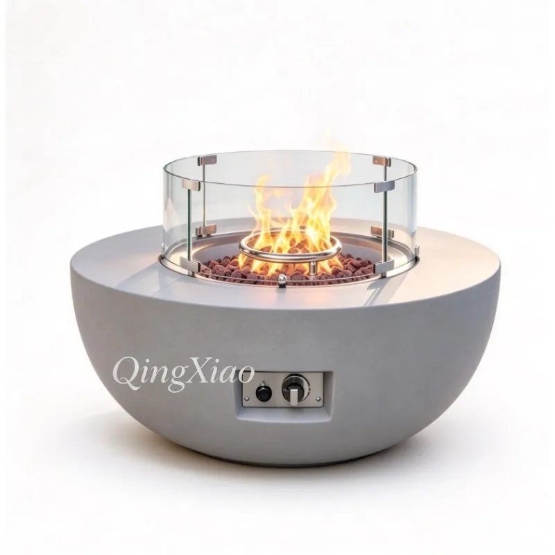 Outdoor Gas Fire Pit Table Patio Backyard Fire Bowl Table For Villa Garden Courtyard Gathering Warmth Leisure Landscape Decor