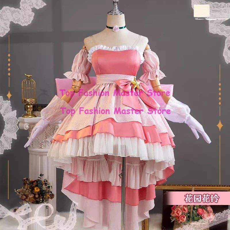 

Hanazono Karin Cosplay Costume Anime Kamichama Karin Sweet Gorgrous Pink Formal Dress Lolita Halloween Party Role Play
