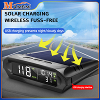 X98 HUD Head Up Display GPS Car Wireless Solar Charging Digital Speedometer Speed Alarm Fatigue Driving Reminder Digital Meter