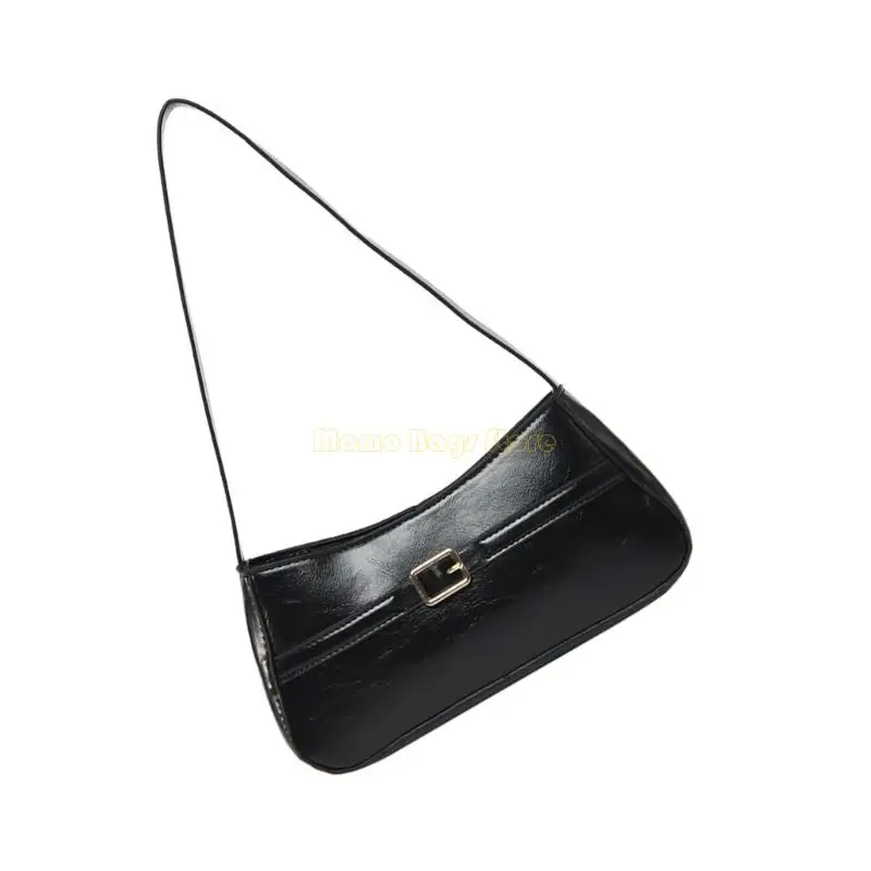 

X90D Womens PU Leather Shoulder Bag Simple Armpit Bag Lovely Handbag for Daily