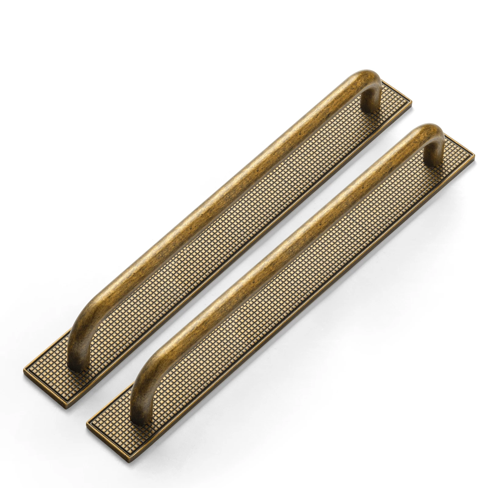 

Goo-Ki Antique Brass Cabinet Pull with Backplate - Vintage Style Drawer Handle for Kitchen Wardrobe Furniture Hardware