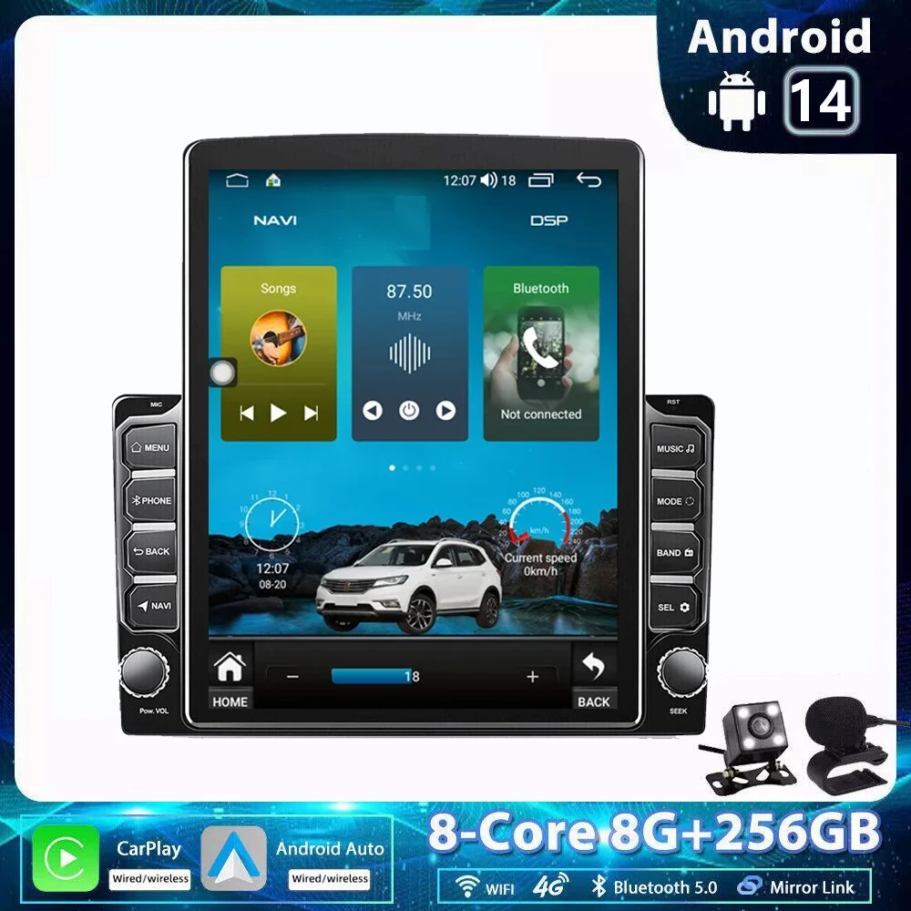 

Android 14 wireless Carplay Auto DSP 9.7 Inch Car Radio Multimedia Video Player GPS Navigaion for Kia Nissan Toyota Fiat LADA