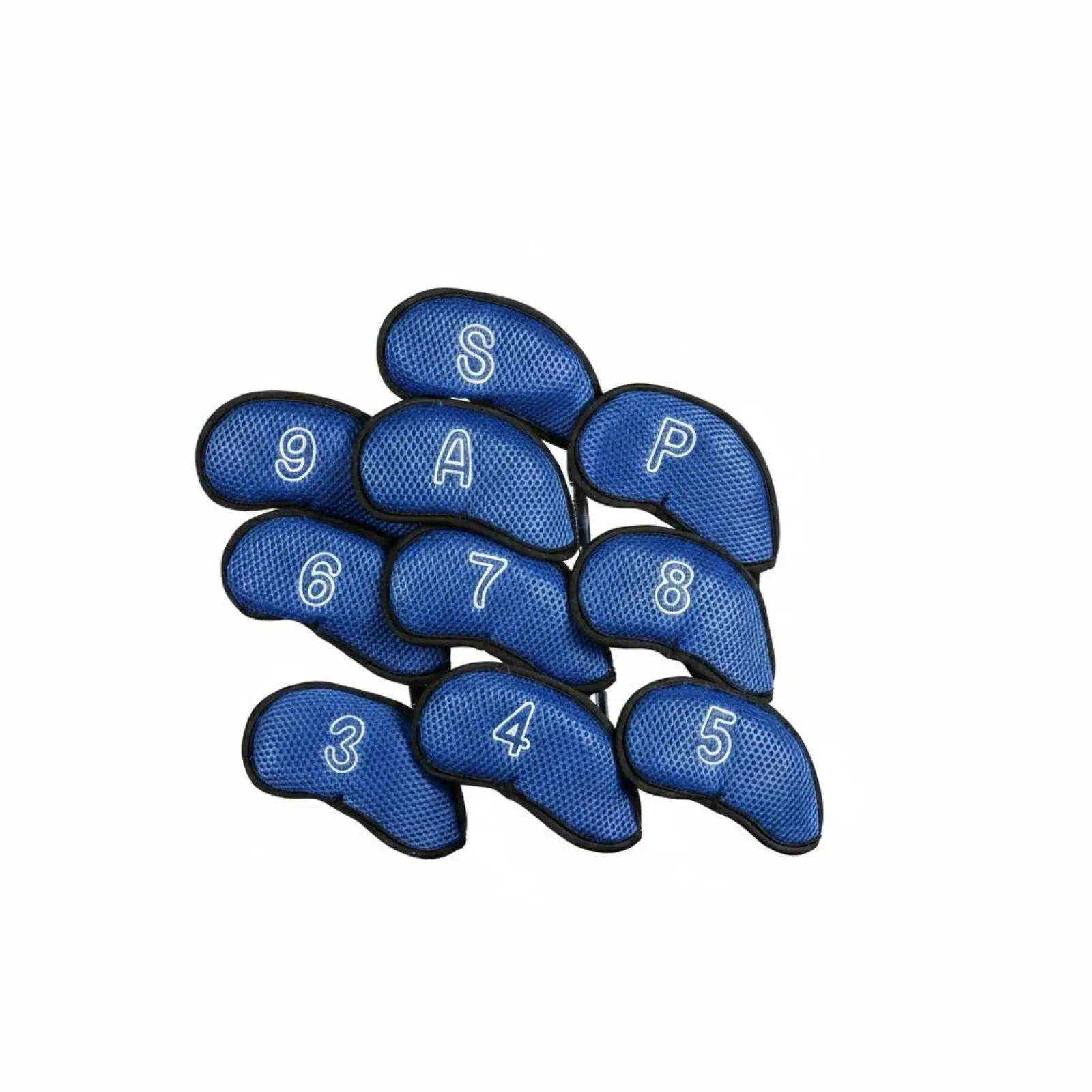 10 Pieces Golf Iron Headcover Set Scratch Protection Numbered Iron Covers