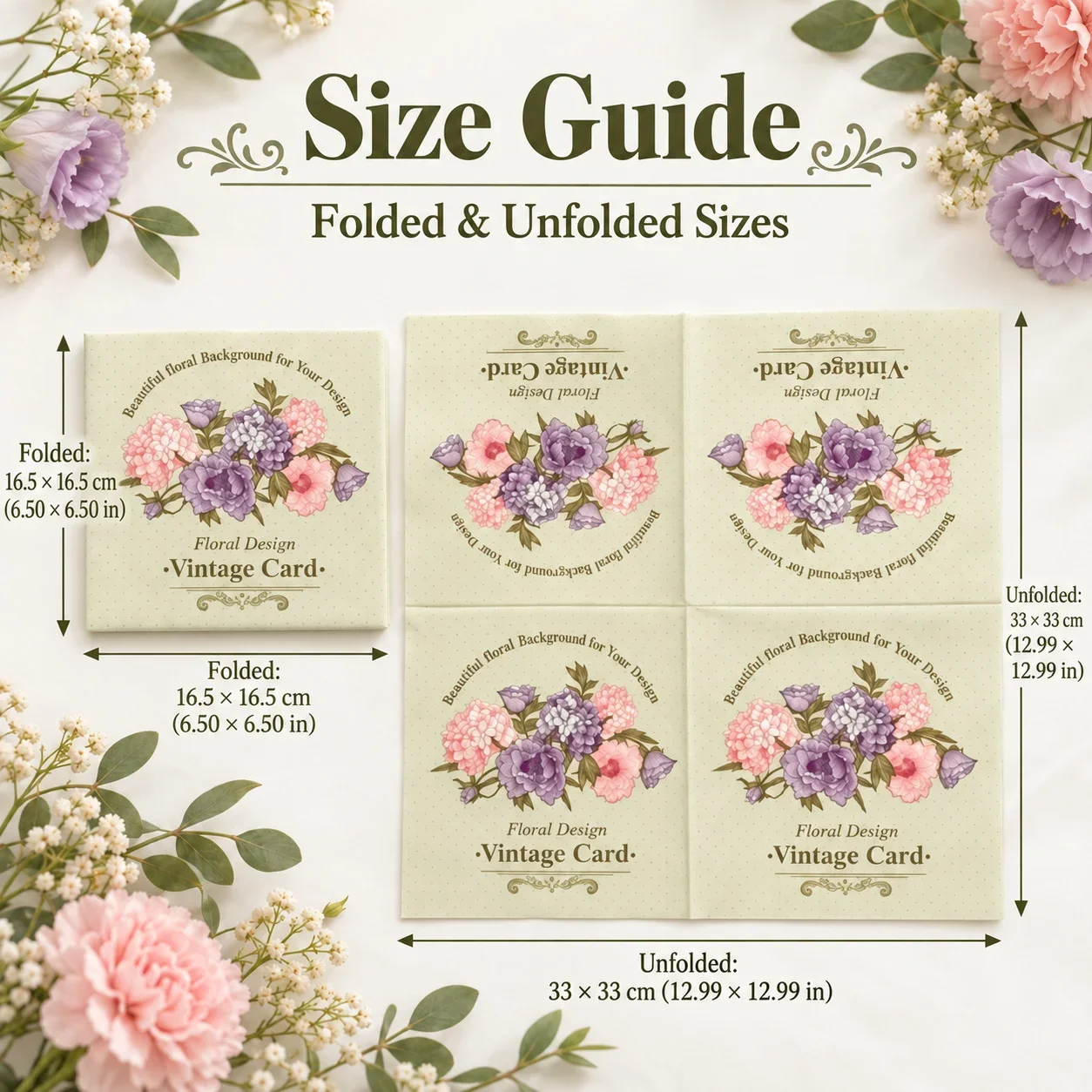 20pcs Vintage Floral Paper Napkins 2 Ply Pink Purple Bouquet Serviettes 33x33cm for Wedding Tea Party Table Decor