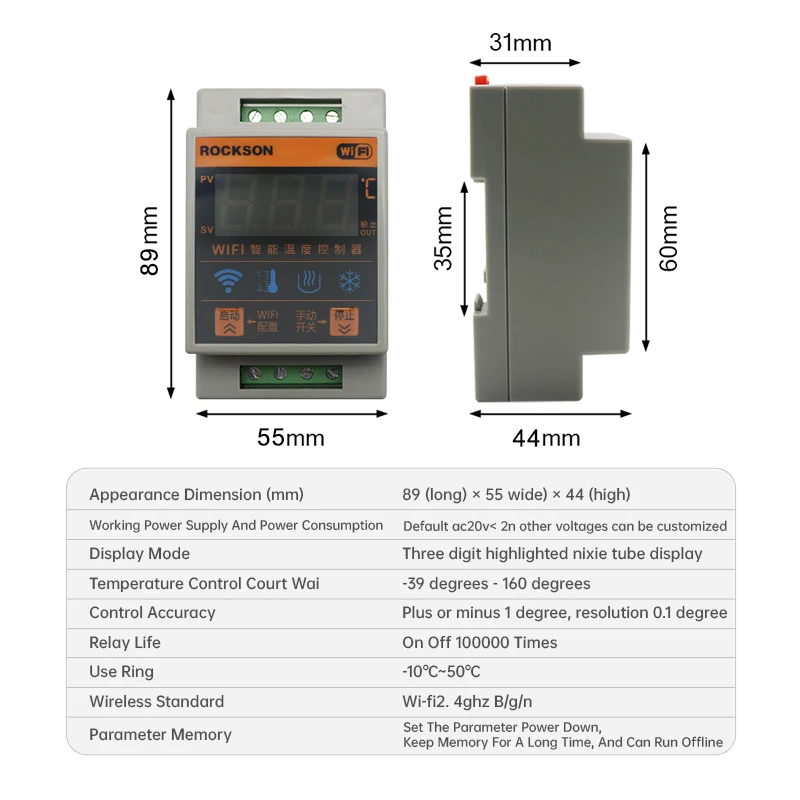 WIFI Smart Thermostat Temperature And Humidity Controller TRV Digital Boiler Heating Cooling Timer Alarm Tuya Smart Life App