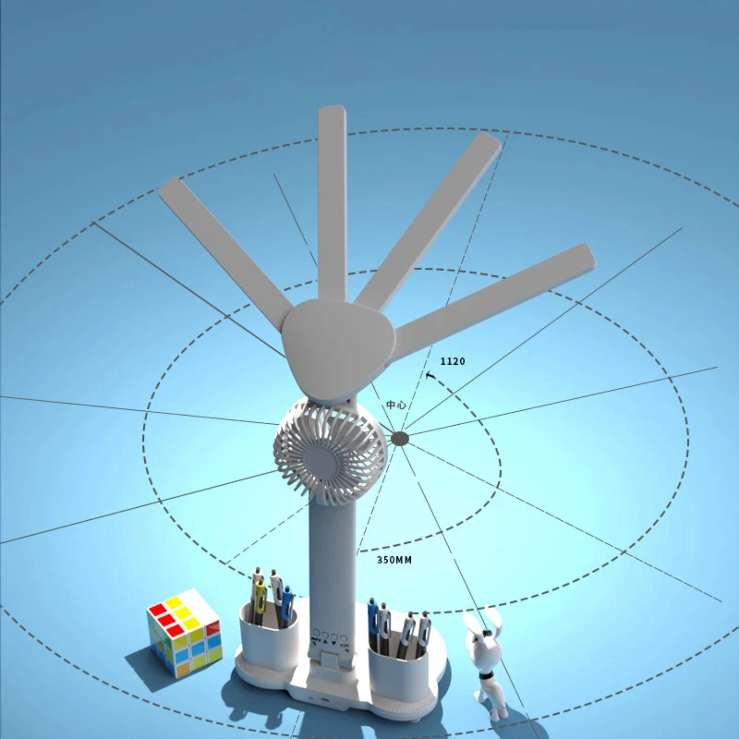 Rechargeable Table Lamp  Study, Desk Lamp Reading Light Led Table Light with Fan, Led Clock Dispaly Reading Lamp