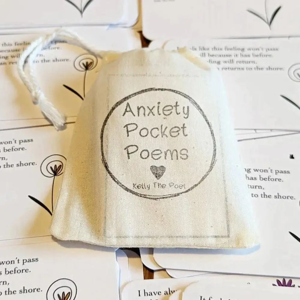 Paper Anxiety Relief Pocket Poems Positive Affirmations with Positive Quotes Pocket Poem Anxiety-Relieving