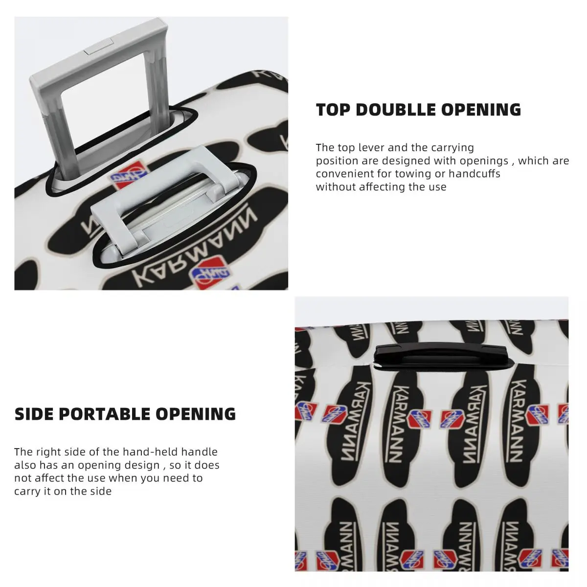 Karmann Ghia Emblem Suitcase Cover Protection Elastic Travel Luggage Protector Covers for 18-32 Inch