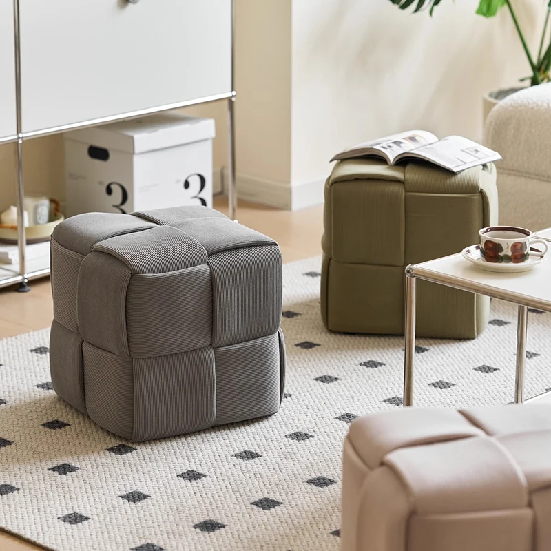 Nordic sofa pedal living room seat pier door shoe changing stool
