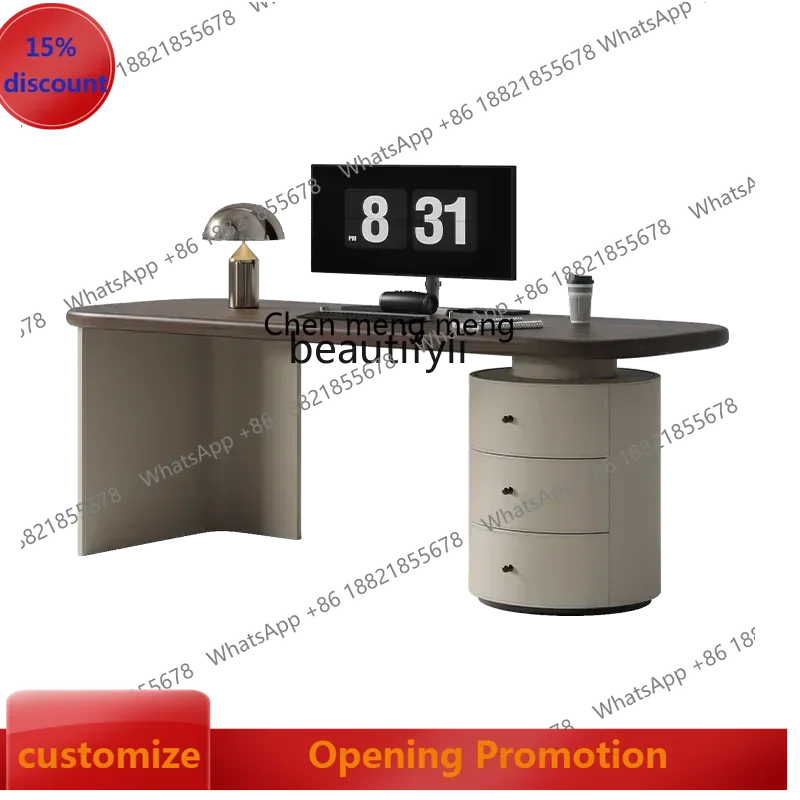 

ss7486 Solid wood computer desk home bedroom study writing desk modern simple desk New Light Luxury