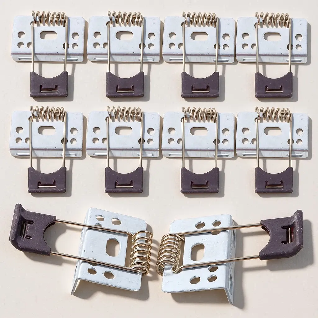 10 Piezas de Clips Metálicos Tipo L para Lámparas de Panel Empotradas LED, Soporte de Montaje para Lámparas de Techo