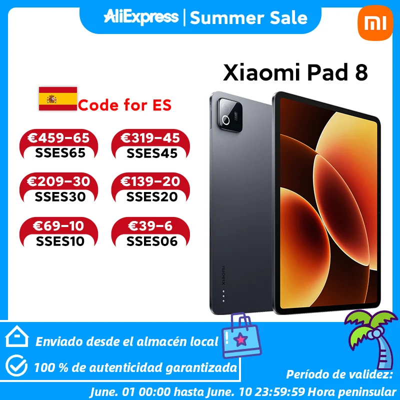 Versión Global Xiaomi Pad 8 Snapdragon 8s Gen 4 Pantalla de 11.2 Pulgadas 3.2K 144Hz Batería de 9200mAh (típica) 45W Cámara Principal de 13MP Tableta Xiaomi