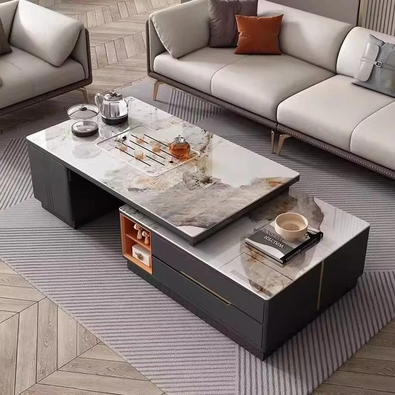 Kung Fu coffee table, modern slate telescopic tea brewing integrated tea table