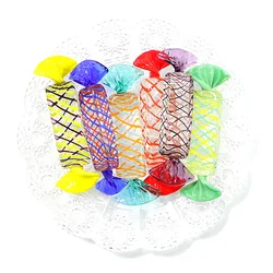 Colorful Vintage Creative Murano Glass Sweets Candy Ornament for Home Tabletop Wedding Christmas Festival Party Decoration Gifts