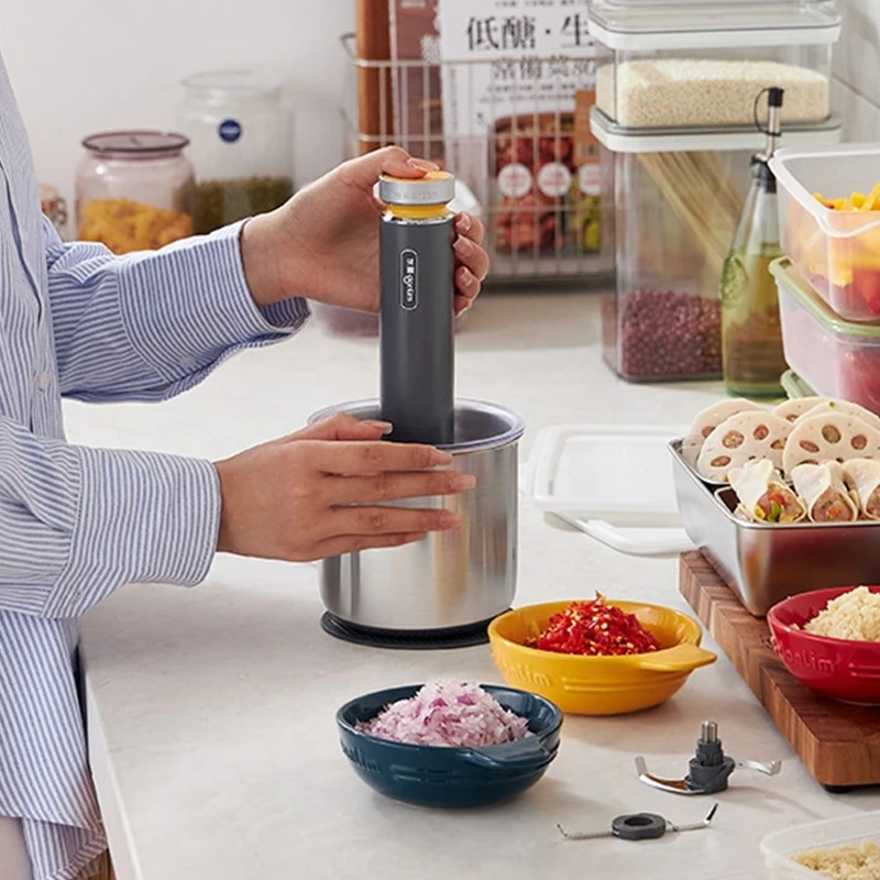 Бытовая маленькая электрическая мясорубка, многофункциональная кухонная машина, набор, малошумная машина для разрушения стен, вспомогательная машина для приготовления пищи