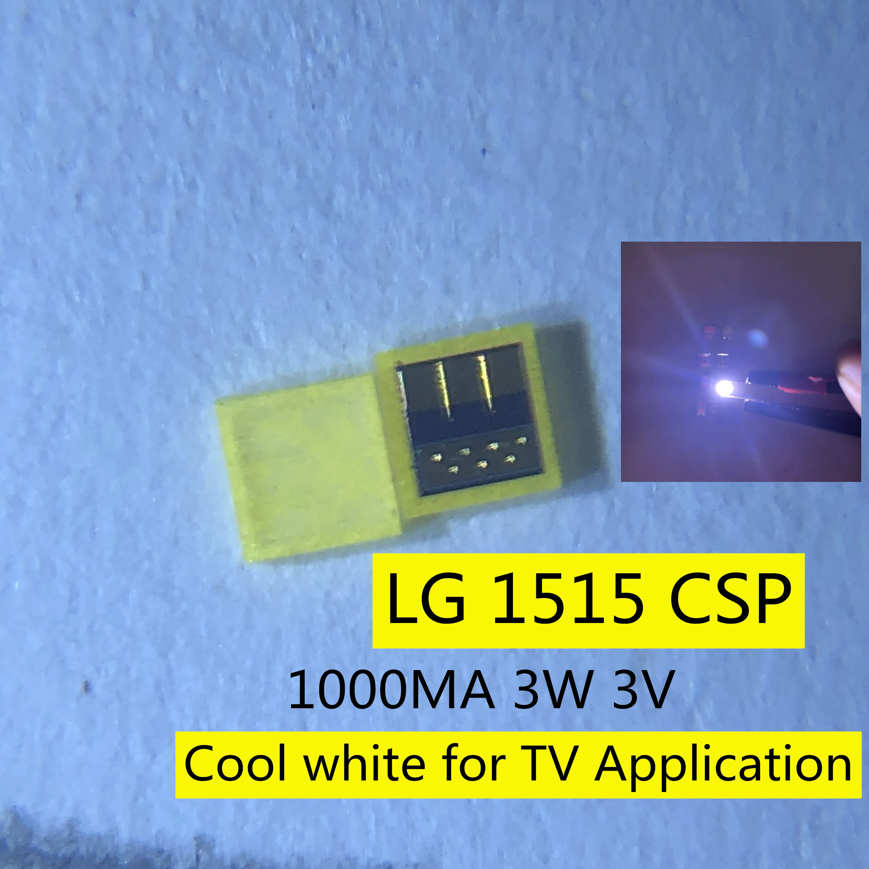 200pcs For LG Innotek LED LCD Backlight TV Application LED Backlight 3W 3V CSP 1515 1616 Cool white for TV Application