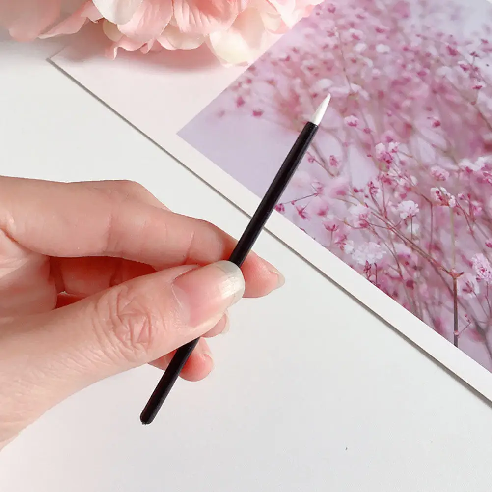 100 Stück Faser-Eyeliner Einweg-Make-up-Pinsel Praktischer Tragbarer Augenstift für Flüssig-Eyeliner Lippenkonturenstift Make-up-Pinsel Applikator