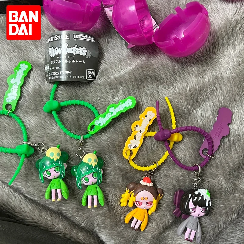 

Оригинальный брелок-подвеска Bandai Virusweets Gashapon Dark Style Colorful Doll Charm, модный брелок для ключей, украшение для сумки, коллекционная игрушка