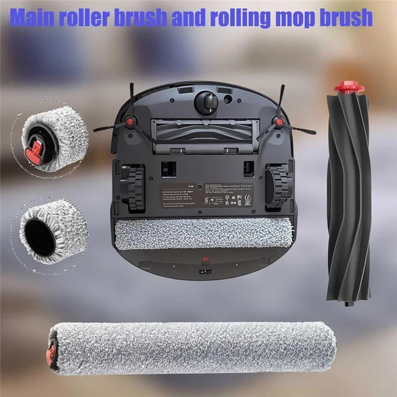 【Berserk】Kit di accessori per parti di ricambio Eufy Omni S1 Pro/S1 Mop rotanti Spazzola laterale principale Filtro Hepa Sacchetto per la polvere