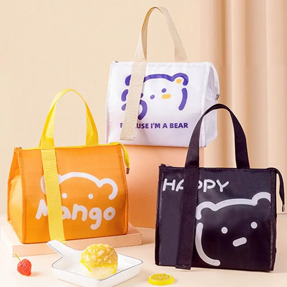 Portable Fashion Thermal Tote Picnic Bags Handbag Lunch Box Insulated Cooler Cool Bag Travel Lunch Bag Picnic Bag