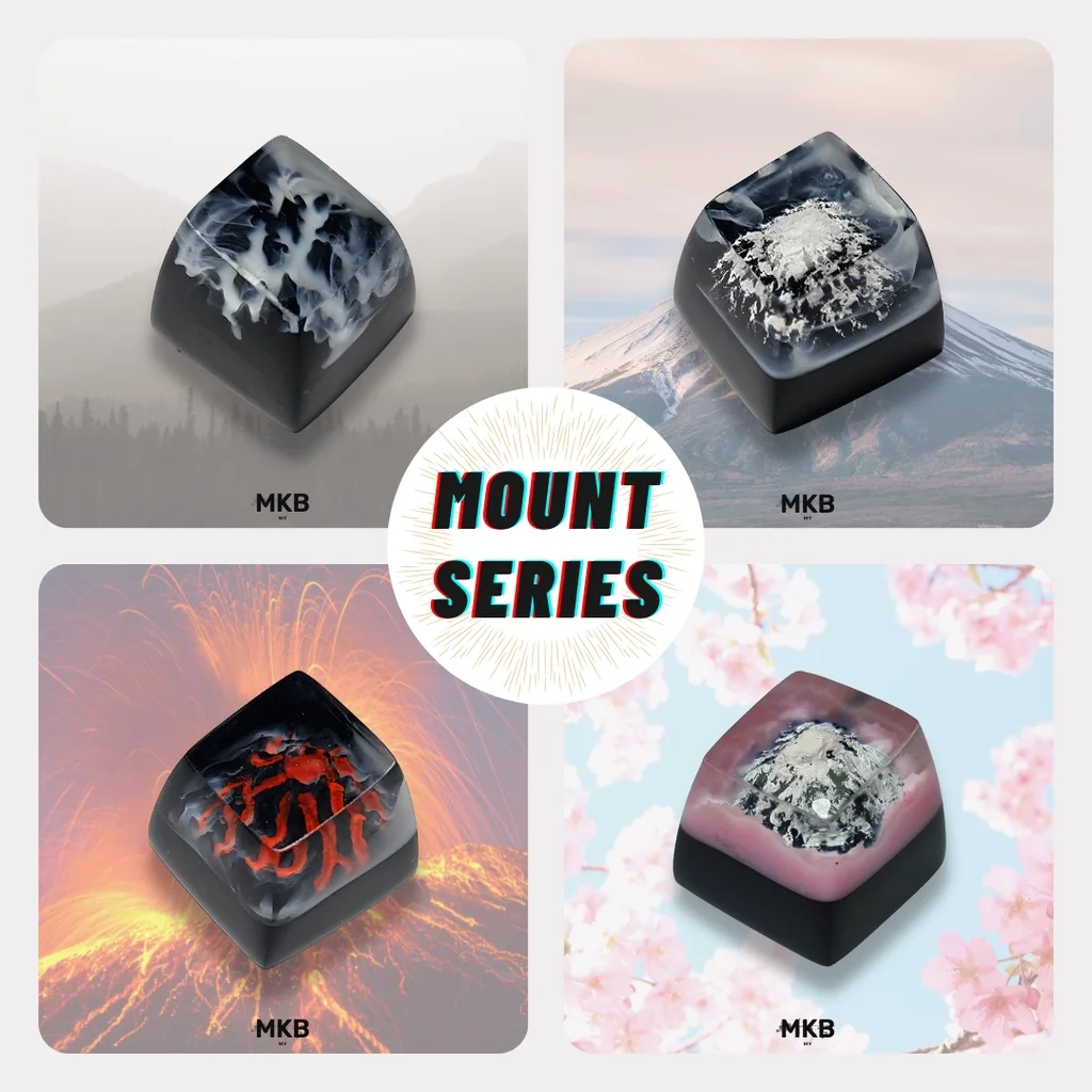 [READY STOCK] Artisan Mountain Keycap for Mechanical Keyboard - 10 Mountains - Enter & Shift