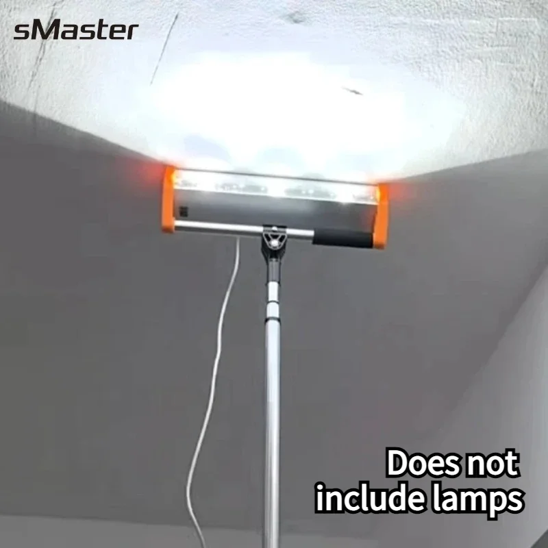 

Угловая лампа для очистки стен, оснащенная 4-метровой регулируемой портативной опорой телескопической опорой.