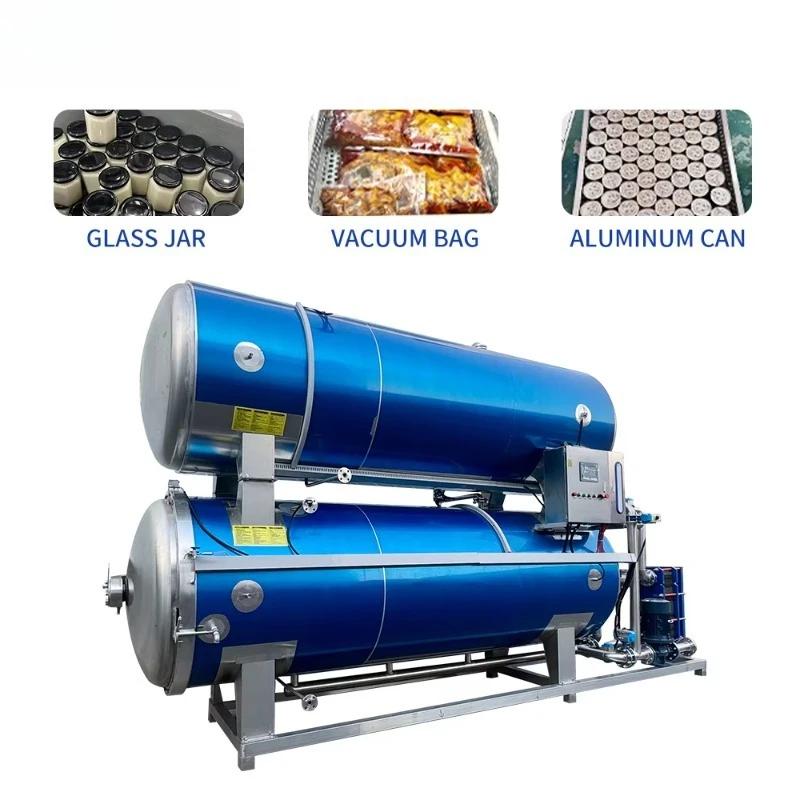 Double Layer Water Spray Retort Autoclave Sterilizer Retort for Canned Tuna /Seafood/Meat/Ready-to-Eat Food Customized
