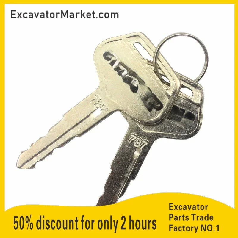 2 Pcs/lot 787 Truck Parts Ignition Key For Komatsu Excavator Excavator Accessories