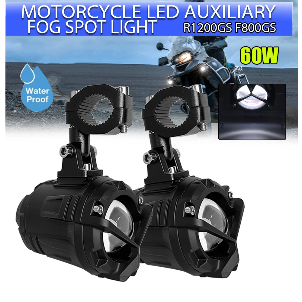 Motorcycles Auxiliary Spotlight LED Headlight White Yellow Flash Driving Lamp for offroad ATV Bicycle