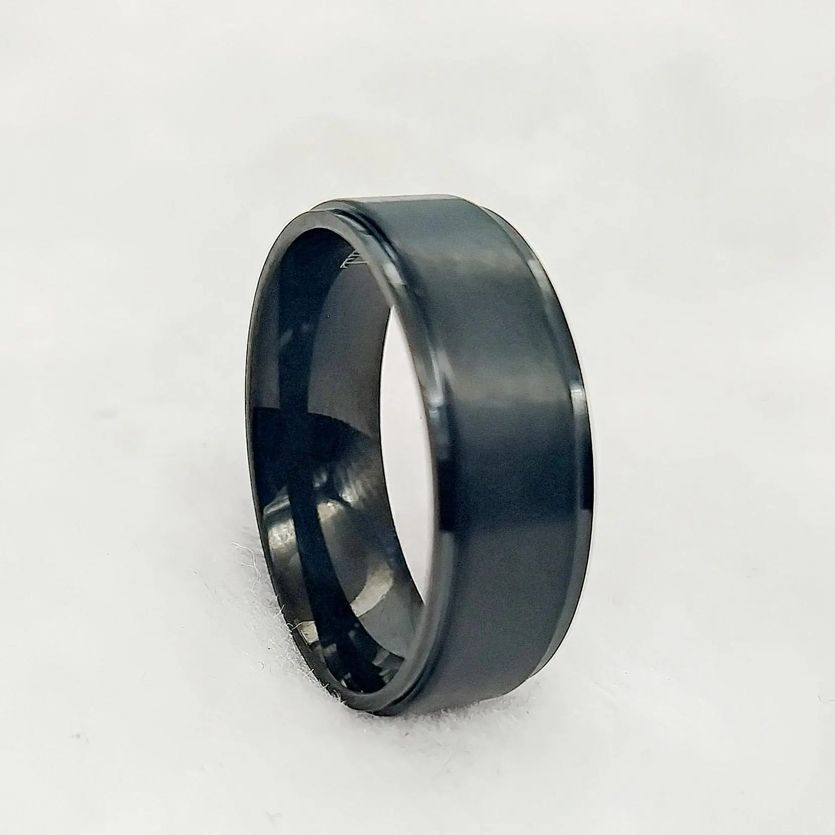 High Quality Classic Men's Finger Wedding Rings For Men Male Wholesale Handmade Black Titanium Ring Fashion Jewelry Comfort Fit