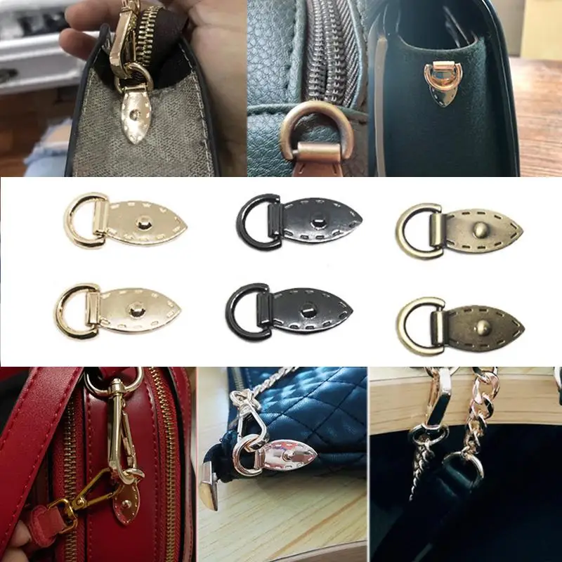 Metal Detachable Open D Ring Openable Leather Bag Handbag Belt Strap Buckle Keyring Pendant D Ring Buckle Snap Clasp Clip Hook