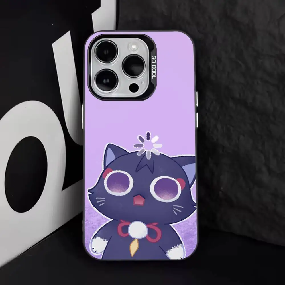 Scaramouche-S Genshin Impact für iPhone 11,12,13,14,15,16,17,Pro,Max,Plus,E,Air,Mini Handyhülle IMD Mattschwarz