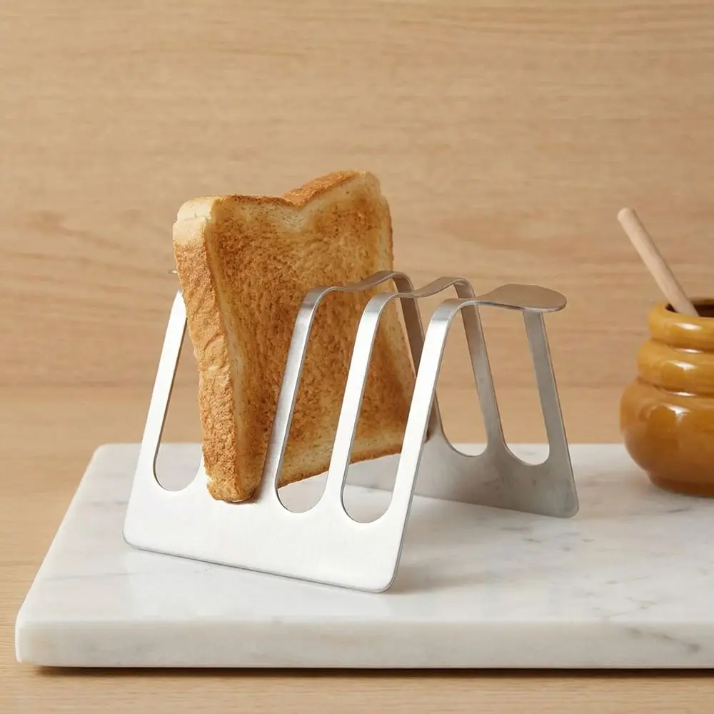 Carry Stand Stainless Steel Toast Rack Durable Easy To Clean Bread Rack Cooling Grid Vintage Style Bread Holder Breakfast