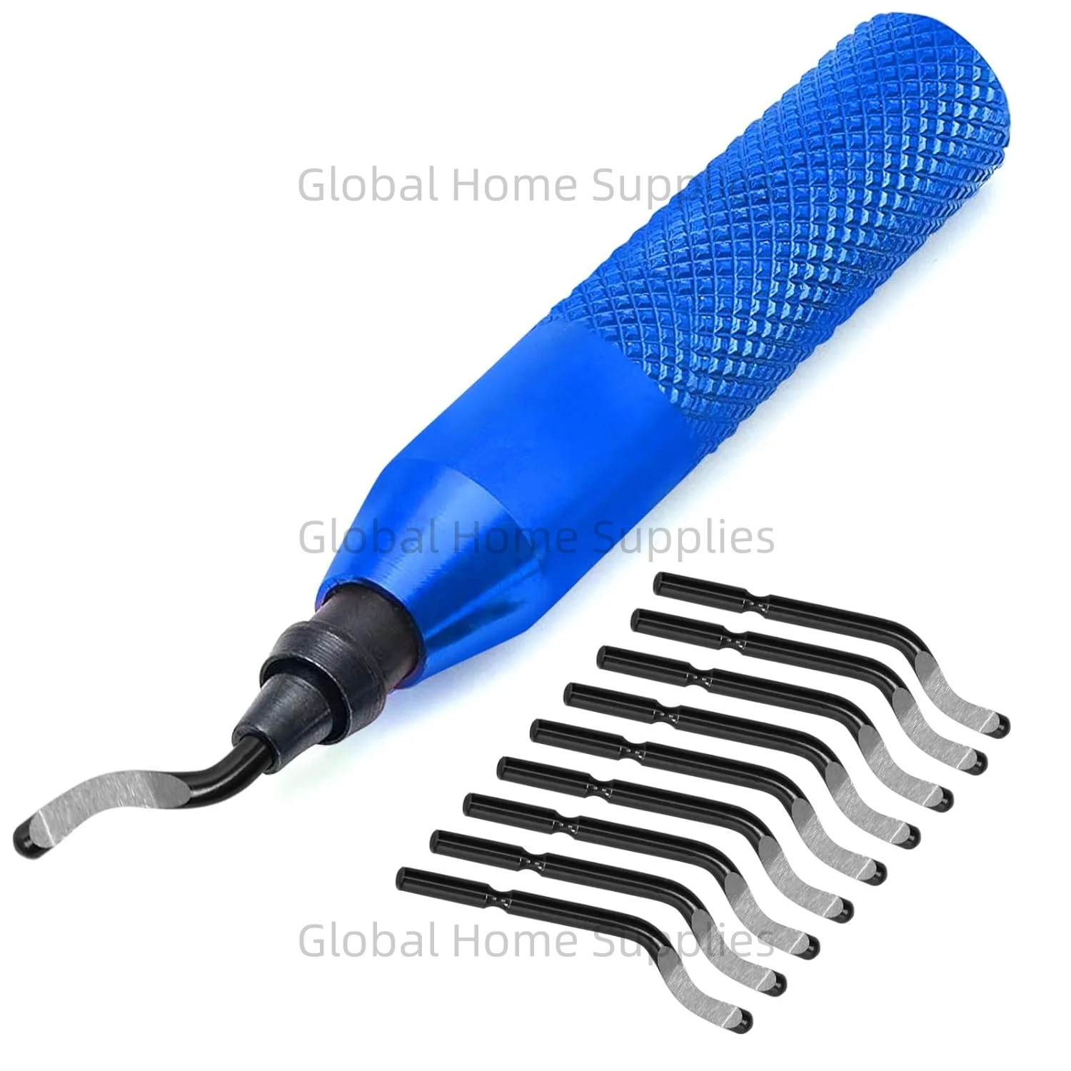 RB3000 Deburring Tool with 10 High Speed Steel BS1010 Blades Precision Edge Burr Removal Copper Iron Aluminum 3D Print Resin Art