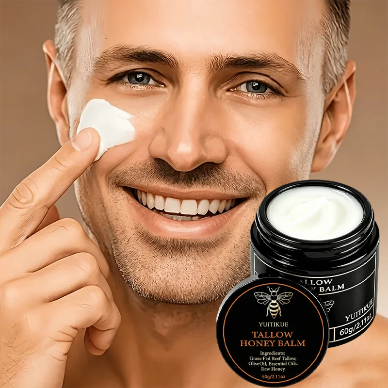 Beef Tallow Honey Balm Natural Grass‑Fed Tallow Moisturizing Face & Body Cream Olive Oil Nourishing Hydrating Skin‑Care Ointment