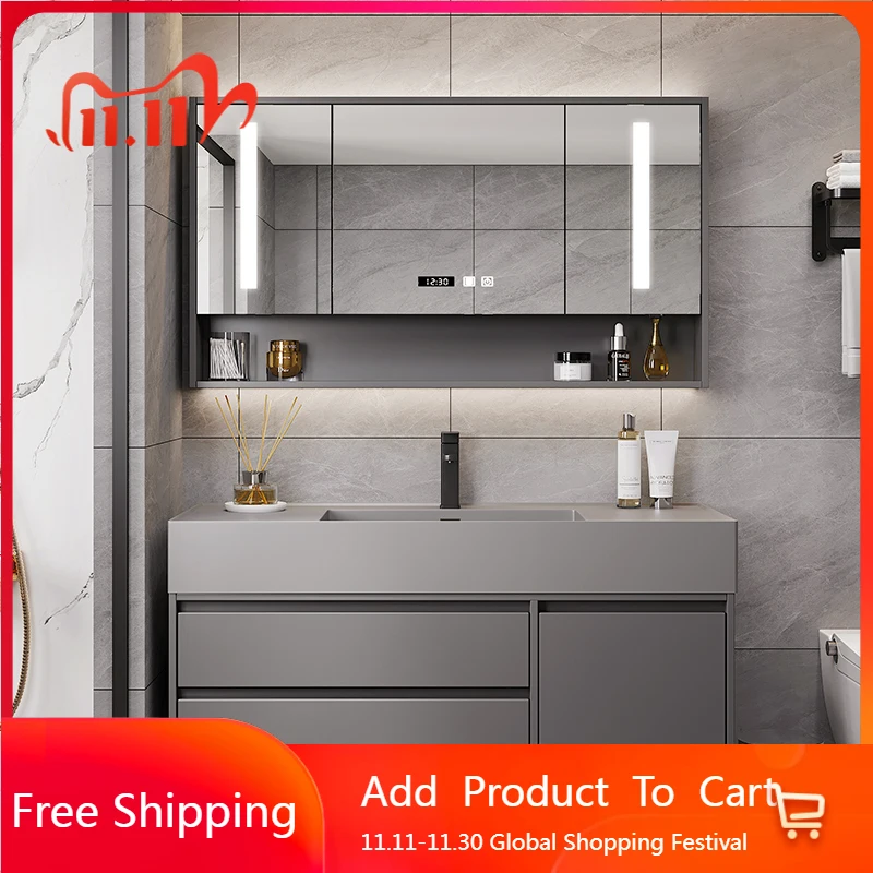 

Light Luxury Bathroom Cabinet Modern Simple Accessories Decorations Cupboard Modern Sink Makeup Archivadores Home Furniture