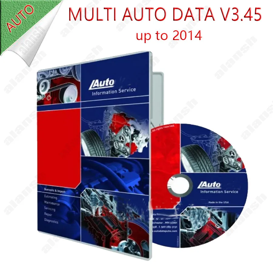 2023 Hot Multi Auto Data 3.45 Auto Repair Software with Virtual System Car Program Update To 2014 + Nitro Adapter