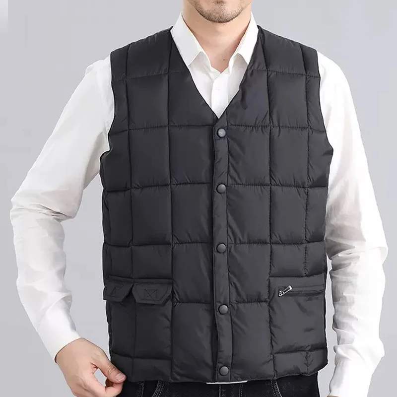 Men's Vest Windproof Vest Men's Jacket Sleeveless Vest Winter Jacket Casual Jacket Warm and Thick Vest