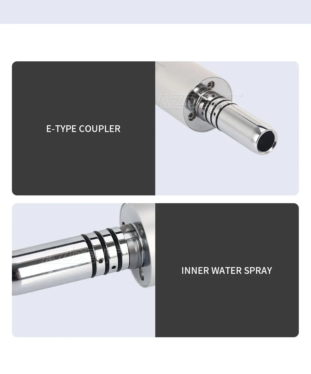 AZDENT Dental-Handstück mit niedriger Geschwindigkeit, Winkelstück, interner Wasserspray-Druckknopf, 4 Löcher, Luftmotor, Zahnmedizin-Werkzeug, Instrument – Detail 14