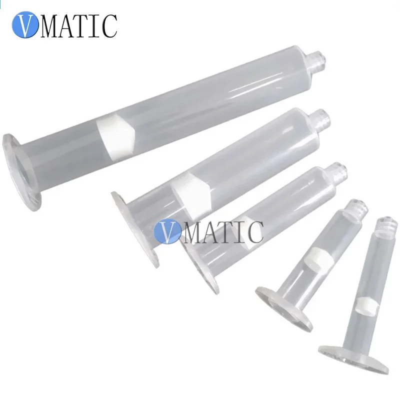 Free Shipping 3/5/10/30/55 Cc Ml US Style High Quality Plastic Dispenser Pneumatic Transparent Syringe With Piston