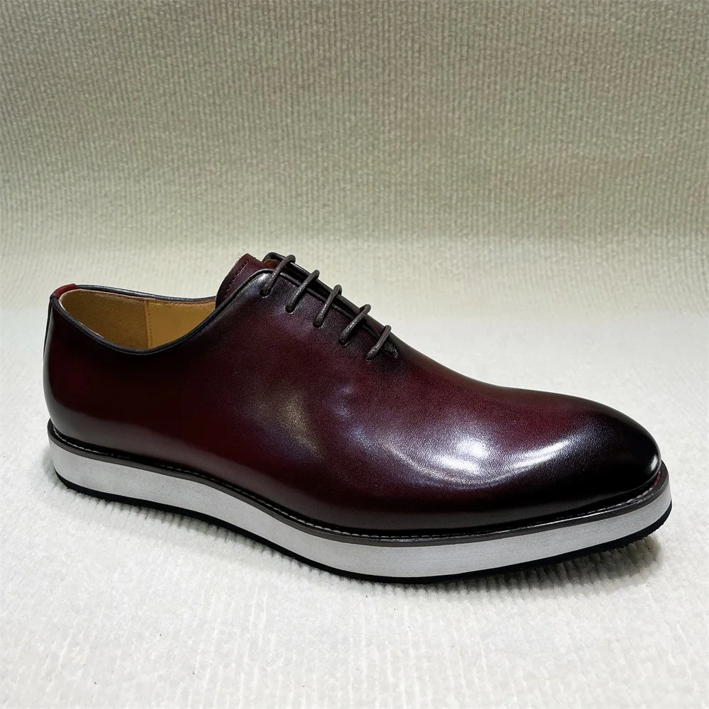 oxfords leather mens breathable casual dress shoes Men's Dress Sneakers Oxfords Breathable Casual Formal Business Shoes-Black