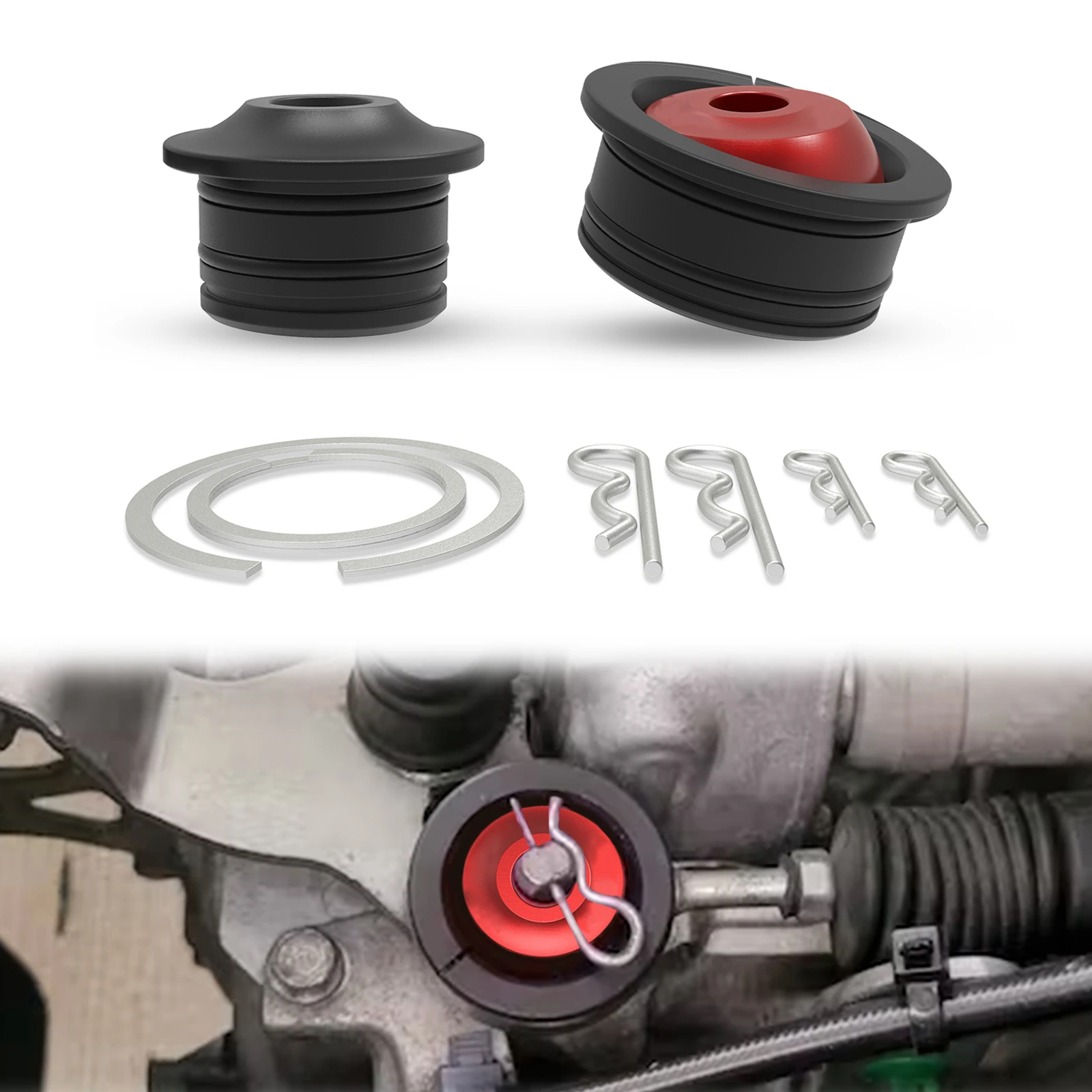 BEVINSEE Shifter Cable Bushing Upgrade Kit for Honda Accord for Honda Civic/Civic Si/Civic Type R