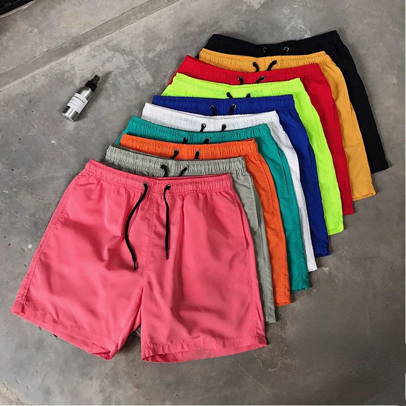 2024 Summer Men's Swimming Shorts Beach Fitness Pants Beach Board Shorts Waterproof Men's Outdoor Running Sports Casual Shorts