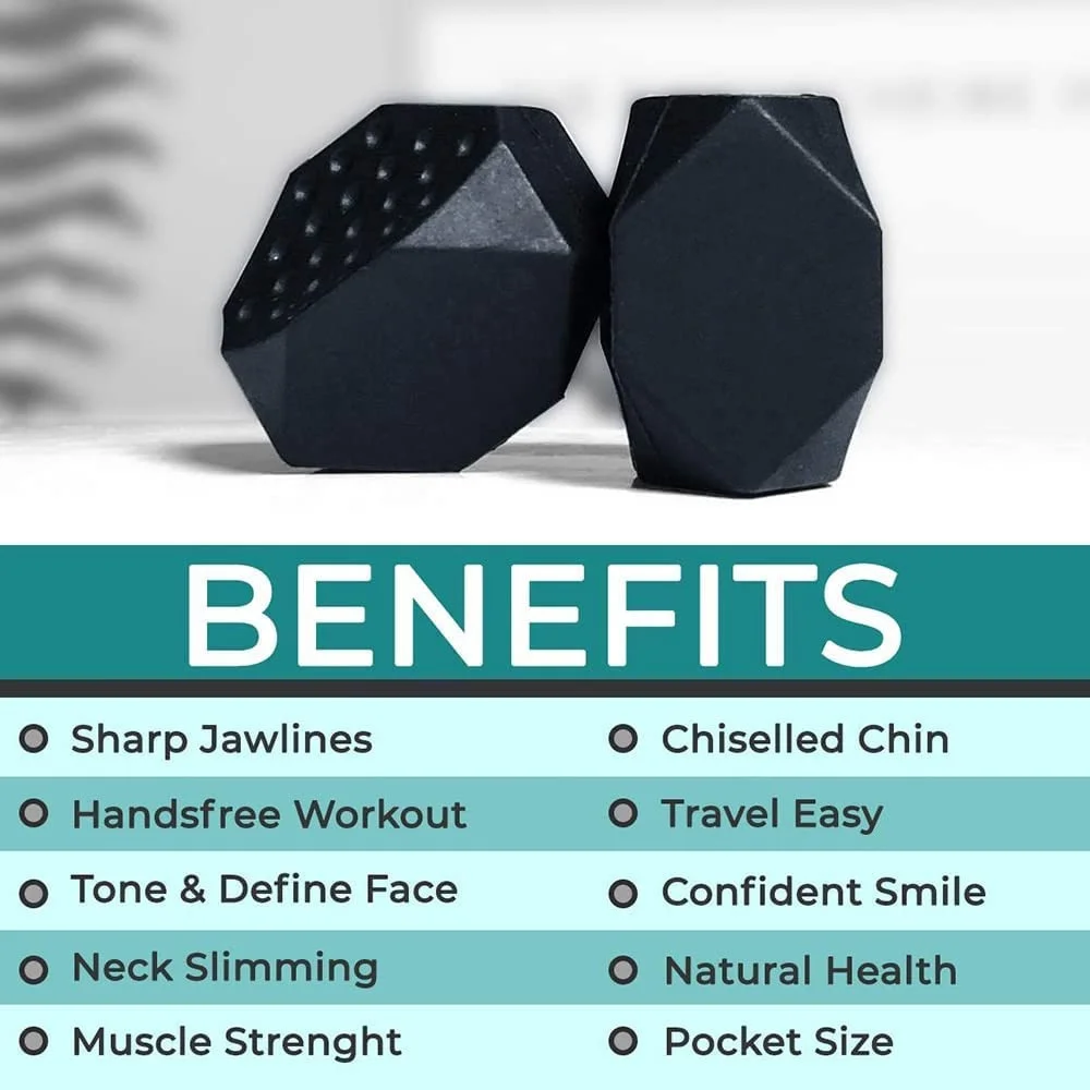 2 قطعة 50/60 رطل الفك التمارين إعادة تعريف الفك المدرب مزدوجة الذقن Jawliner الوجه مضغ لدغة العضلات مكافحة الإجهاد الوجه كرة لياقة بدنية #2