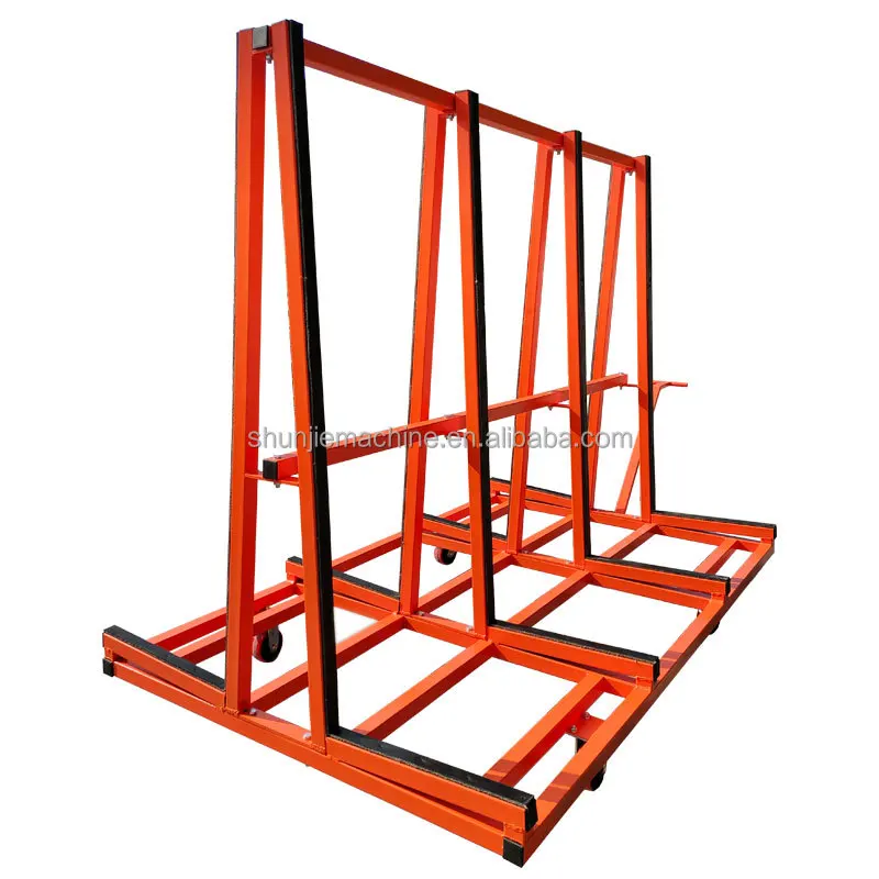 

Wholesale 2.5 Meter Glass Carrying Rack For Van 1500kg Wooden Sheet Storage Rack Basket Display Vehicle Glass Transport Cart