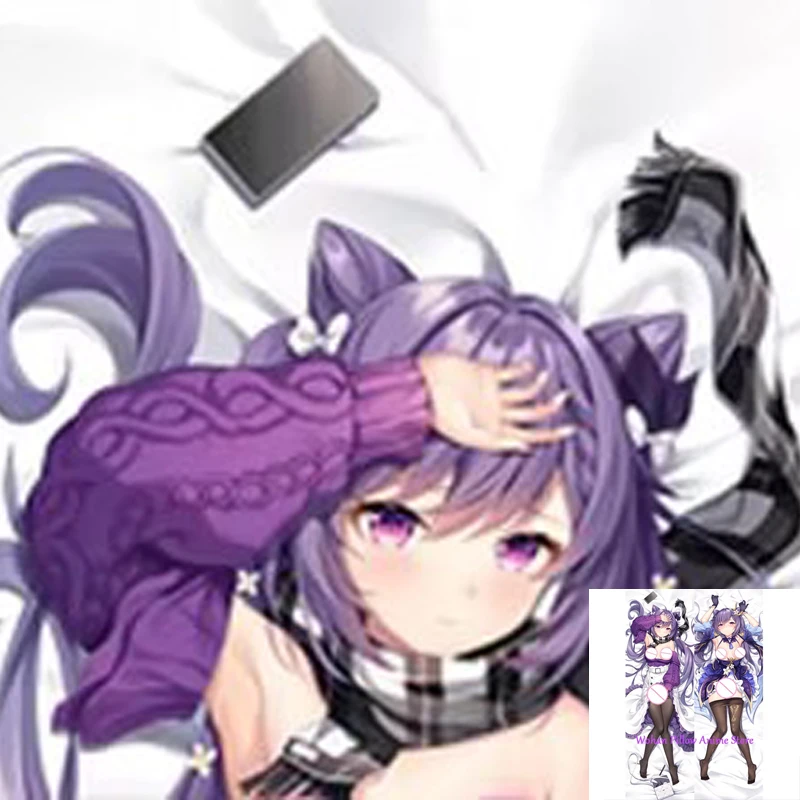 

Dakimakura Anime Pillow Cover Keqing Double Sided Print Life-size Halloween Christmas Decoration