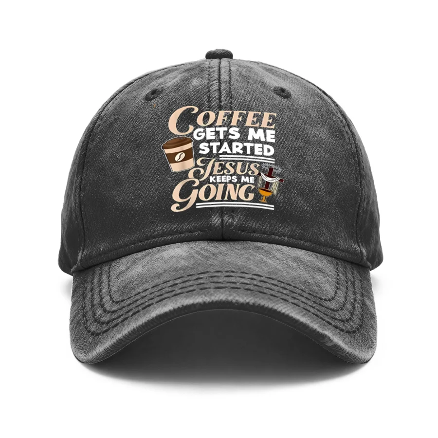 1 Piece Unisex Washed Baseball Cap with the Inspirational Christian Quote 