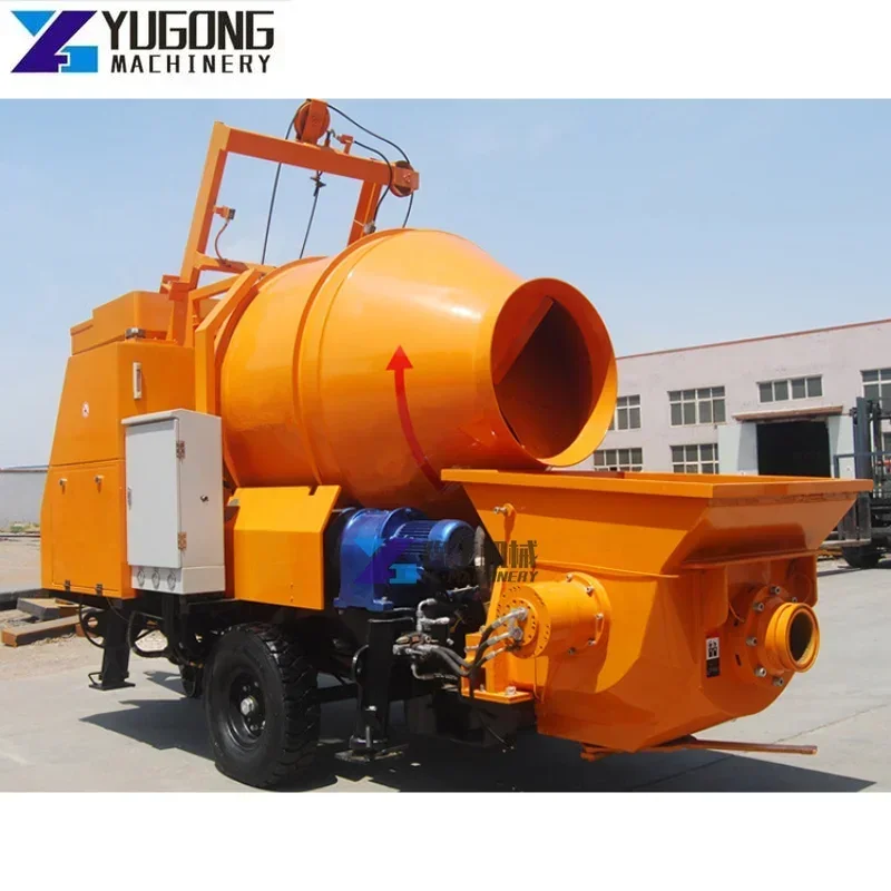 YG Diesel Engine Cement Mixer Pump Mobile Concrete Mixer Machine Concrete Mixer with Diesel Pumps Hydraulic Concrete Pump